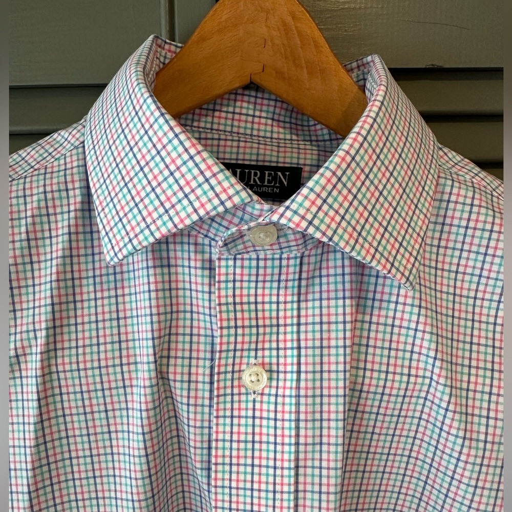 Ralph Lauren Tight Plaid Dress Shirt